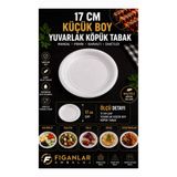 figanlar ambalaj 17 cm Küçük Boy Yuvarlak Köpük Tabak – Kahvaltı, Tatlı, Meze ve Atıştırmalık Sunum Tabağı 10 adet