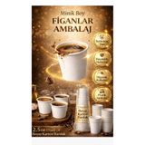 figanlar ambalaj 2.5 Oz (75 ml) minik boy Beyaz Karton Bardak zemzem Espresso & Türk Kahvesi İçin Sızdırmaz 100 adet