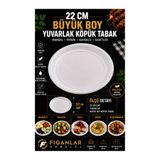 figanlar ambalaj 22 cm Büyük Boy Yuvarlak Köpük Tabak – Kahvaltı, Salata, Ana Yemek ve Servis Tabağı 25 adet