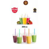 figanlar ambalaj 350cc(kalın) sert plastik soğuk kahve/limonata/milkshake bardağı 10 adet kapaklı