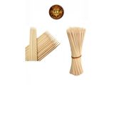 figanlar ambalaj 5 Mm 40 Cm - 25 Adet Bambu Uzun Ve Kalın Ahşap Çöp Şiş Çubuğu