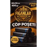 figanlar ambalaj 50 Adet Kalın 10'Lu 400 gr 80x110 Çöp Poşeti Çöp Torbası çok amaçlı siyah torba