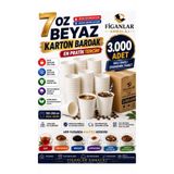 figanlar ambalaj 7 Oz Beyaz Karton Bardak Sıcak Soğuk İçecek Çay Kahve Kullan At Bardak 3000 adet figanlar