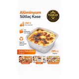 figanlar ambalaj Alüminyum Sütlaç Kasesi 295 cc 11x11x4,2 cm Fırına Dayanıklı Tatlı ve Aşure Kabı 10 adet