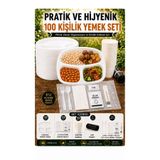 figanlar ambalaj FGN 3 Bölmeli Köpük Tabldot Kullan At Piknik Yemek Seti 6’lı Çatal Kaşık Peçete Karton Bardak 100 kişilik