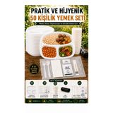 figanlar ambalaj FGN 3 Bölmeli Köpük Tabldot Kullan At Piknik Yemek Seti 6’lı Çatal Kaşık Peçete Karton Bardak 50 kişilik