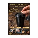 figanlar ambalaj Premium Kahve Seti 8 Oz Karton Bardak Kapaklı Ahşap Karıştırıcılı Sızdırmaz Set 10'lu