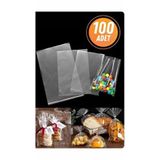 FİGANLAR Şeffaf Poşet Düz 10x20 100 Adet Kurabiye Poşeti Hediye Poşeti Kek Puf Poşeti