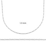 Figaro Gümüş Zincir 1.8 mm - 0.50 mikron
