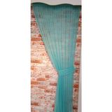 Figen Perde Fon Perde Ince Tül Çift Kanat 1/3 Sık Pileli Dikim - 50 x 260 cm - Turkuaz