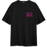Fight Club This Is Your Life Tyler Dövüş Kulübü Sırt Ön Baskılı Oversize Tişört Unisex T-Shirt - Siyah - XL