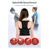 Figiza Balenli Dik Duruş Korsesi Ortopedik Unisex Kamburluk Önleyici Sırt Omuz Kifoz Skolyoz Sporcu Korsesi