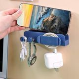 Figiza Duvar Tipi Telefon Şarj Standı – Yapışkanlı Kablo Düzenleyici, Çok Amaçlı Pratik Telefon Standı (13x3,5x2,2 cm, Asorti Renk)