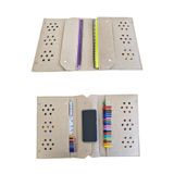 FIGIZA Keçe Kalemlik ve Tablet Organizer Çanta – 4 Bölmeli, A4 Boyut, Çok Amaçlı Defter Boya Düzenleyici Çanta (açık kahve)