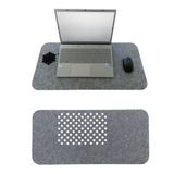 FIGIZA Keçe Masa Üstü Mouse Pad ve Bilgisayar Düzenleyici 70x32 cm – Antibakteriyel Masa Matı, Doğal Keçe Mat, Koruyucu Altlık, Ofis ve Ev için Minimalist Tasarım (açık gri)