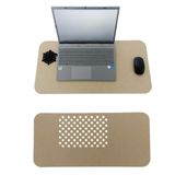 FIGIZA Keçe Masa Üstü Mouse Pad ve Bilgisayar Düzenleyici 70x32 cm – Antibakteriyel Mat, Doğal Keçe Mat, Masa Koruyucu Altlık, Ofis ve Ev için Minimalist Tasarım (açık kahve)
