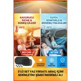 figiza Oto Araba Yan ve Arka Cam İçin Güneşlik Perde Seti 3'lü