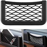 FİGİZA Torpidoya Yapışan Telefon Tutucu File – 15x8 cm Elastik Ceplik, Çift Taraflı Bantlı, Araç İçi Organizer Cep, Kalem, Kart, USB, Gözlük, Cüzdan için