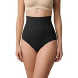 Figiza Yüksek Bel Slip Korse Dikişsiz Karın Göbek Bel Basen Toparlayıcı Şekillendirici Kadın Külot Korse (Siyah, 3XL)