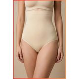 Figiza Yüksek Bel Slip Korse Dikişsiz Karın Göbek Bel Basen Toparlayıcı Şekillendirici Kadın Külot Korse (Ten, 3XL)