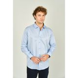 Figs Erkek Slim Fit Uzun Kollu Pamuklu Parlak Kumaş Gömlek 0013 Açık Mavi - XL