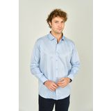 Figs Erkek Slim Fit Uzun Kollu Pamuklu Parlak Kumaş Gömlek 0013 Açık Mavi