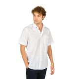 FIGS Kısa Kollu Tek Cep Detaylı Pamuklu Gömlek, 2XL, 8154920171000, Beyaz, Erkek