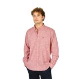FIGS Slim Fit Çizgili Uzun Kollu Pamuk Gömlek, M, 8054920250015, Kırmızı, Erkek