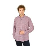 FIGS Slim Fit Ekoseli Uzun Kollu Pamuk Gömlek, L, 8054920250016, Kırmızı, Erkek
