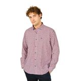 FIGS Slim Fit Ekoseli Uzun Kollu Pamuk Gömlek, M, 8054920250016, Kırmızı, Erkek