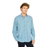 FIGS Slim Fit Ekoseli Uzun Kollu Pamuk Gömlek, S, 8054920250016, Mavi, Erkek