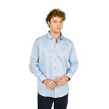 FIGS Slim Fit Uzun Kollu Pamuklu Parlak Kumaş Gömlek Açık Mavi, XL, 8054920250013, Açık Mavi, Erkek
