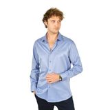 FIGS Slim Fit Uzun Kollu Pamuklu Parlak Kumaş Gömlek Koyu Mavi, XS, 8054920250013, Koyu Mavi, Erkek