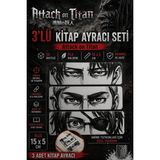 Figür Bende Attack On Titan 3’lü Kitap Ayracı Seti – 3D Baskı Pla Malzeme – 15 x 5 cm