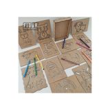 Figür Reklam Ajansı Montessori Çiftlik Hayvanları Şablonu / Çizgi Egzersizi / Kutulu Şablonlar