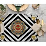 Figüratif Desen Kumaş Amerikan Servis 4'lü Set 35X50CM (Keten, Ulusl. Yıkama ve Solmama Sertifikası) - 35 x 50 cm - Çok Renkli