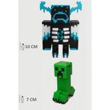 FigürDizayn Minecraft Warden ve Yeşil Creeper Set Eklemli Hareketli Figür