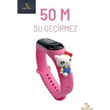 Figürlü Dijital Çocuk Saati, Dokunmatik Ekran, Su Geçirmez, Renkli Tasarım - 01P-Pembe - Seçenek 1
