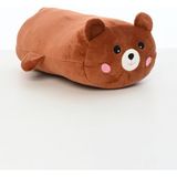 Figürlü Peluş Rulo Yastık Serisi (40 Cm) - Kahverengi