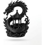 Figüro Ejderha Figürlü Pagoda Duvar Süsü 3D Baskı Dekoratif Heykel