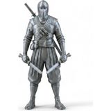 Figüro Gümüş Ninja Savaşçı Figürü - 3D Baskı Koleksiyonluk Obje