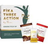 Fika FİKA THREE ACTION BY BUSE 100 Adet Yüksek Proteinli Çilekli Milshake ve Kakao Puding Karışımı