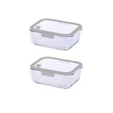 Fika Glace Gri Vakumlu 2 Parça Saklama Kabı 1200 Ml