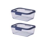 Fika Glace Mavi Vakumlu 2 Parça Saklama Kabı 1900 Ml