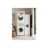 Fika Verga Çamaşır Ve Kurutma Makinesi Banyo Dolabı, Kirli Sepetli, Beyaz