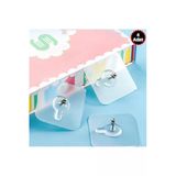 Fikirshop Kapı Arkası Elbise Askısı Kendinden Yapışkanlı Şeffaf Vidalı Havlu Askısı 4 Ade