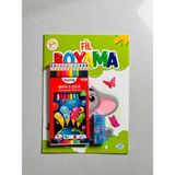 Fil Boyama Kitabı +Fatih 12'li Boyama Kalemi + Yumuşak Silgi Hediye Seti - Karma - 1 Adet