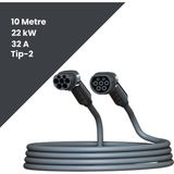 Fil Şarj Elektrikli Araç Ac Tip-2 Şarj Kablosu 22 Kw ( 10 Metre )