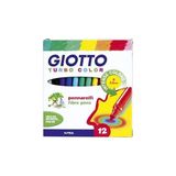 Fila 416000 Giotto Turbo Color 12 Renk Keçeli Kalem 1 Adet 2,8 mm Ölçü ile Canlı Renkler - Yok