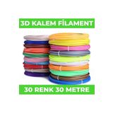 Filamentmarketim 30 Renk 1 Metre 3d Kalem Pla Filament-30 Metre-3d Pen Filamenti 30*1mt